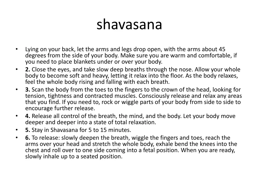 shavasana