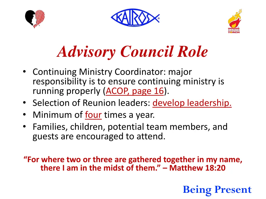 advisory council role