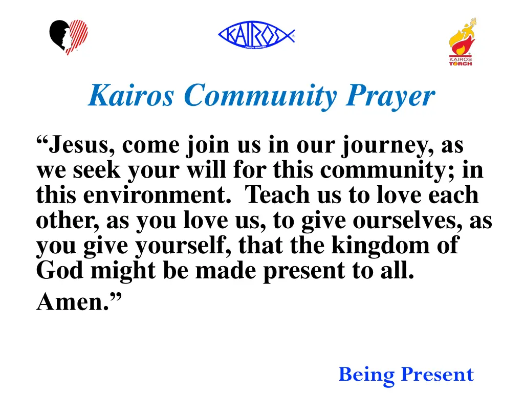 kairos community prayer