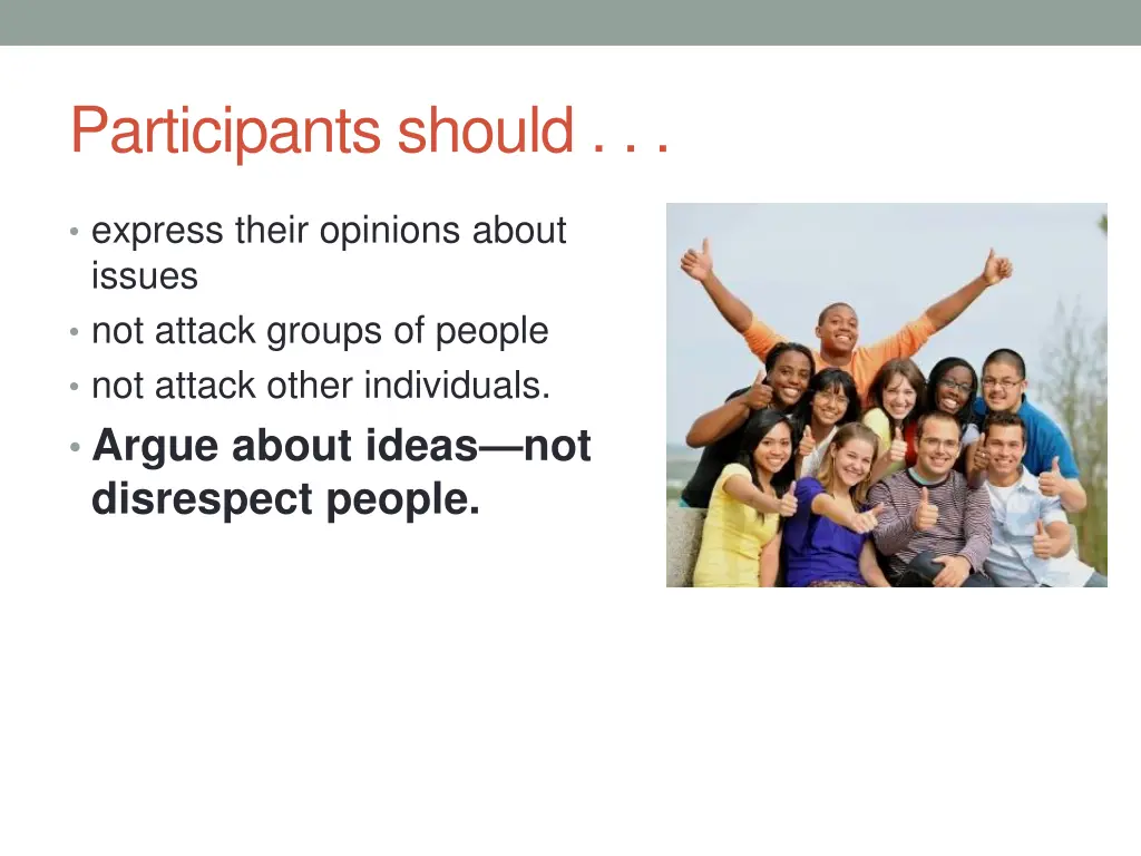 participants should