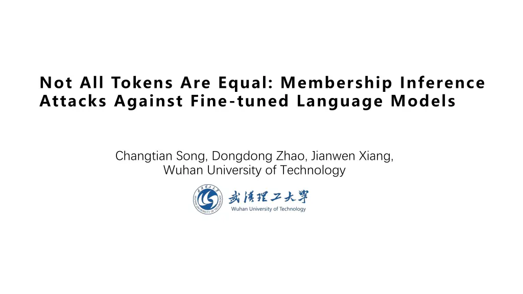 not all tokens are equal membership inference