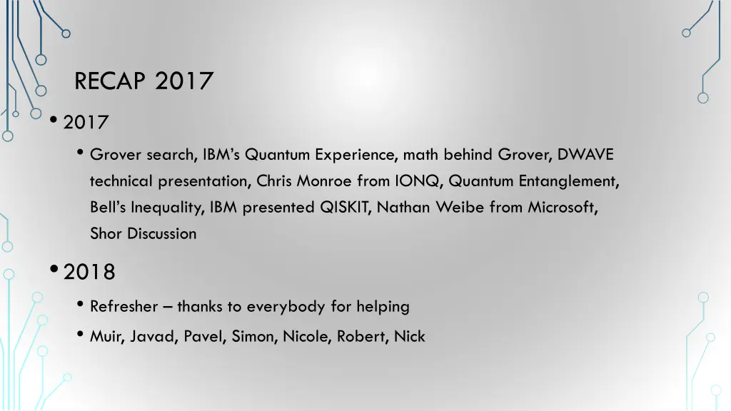 recap 2017 2017 grover search ibm s quantum