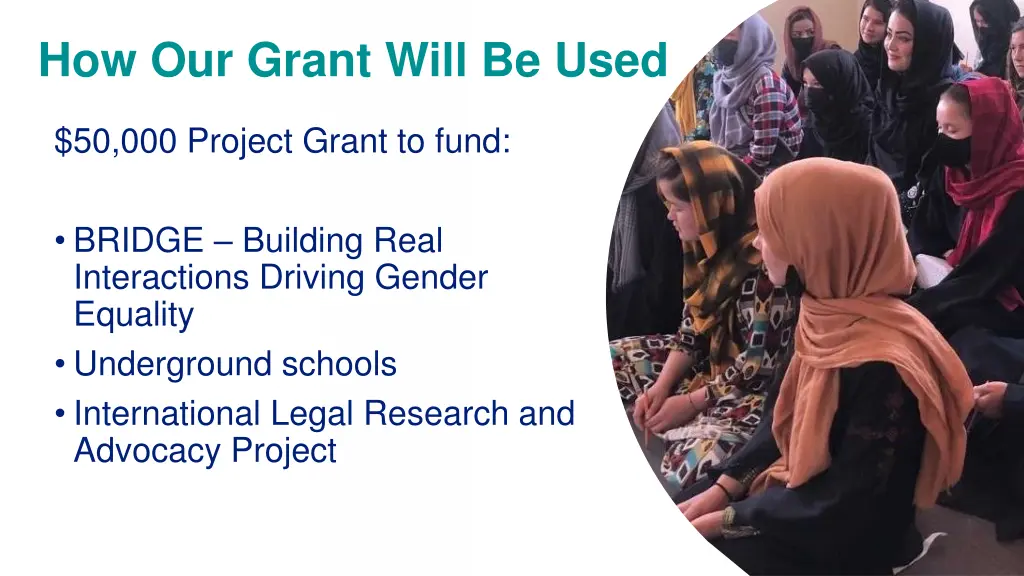 how our grant will be used