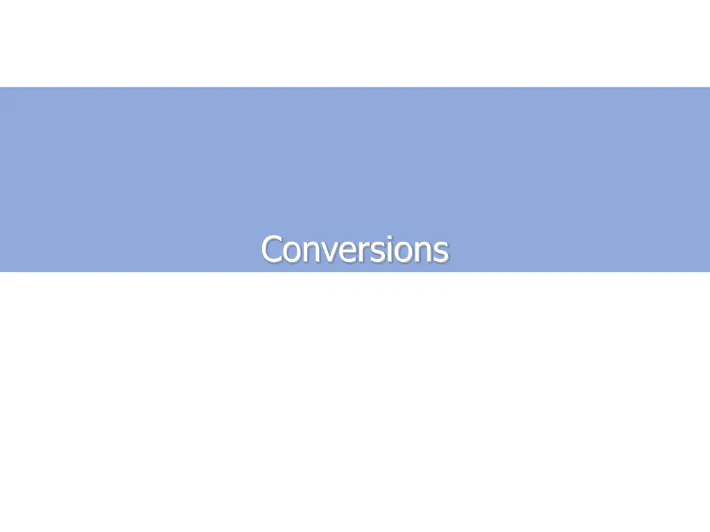 conversions