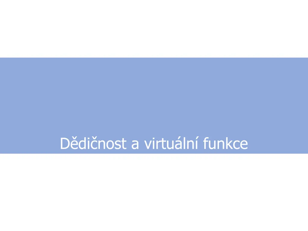 d di nost a virtu ln funkce