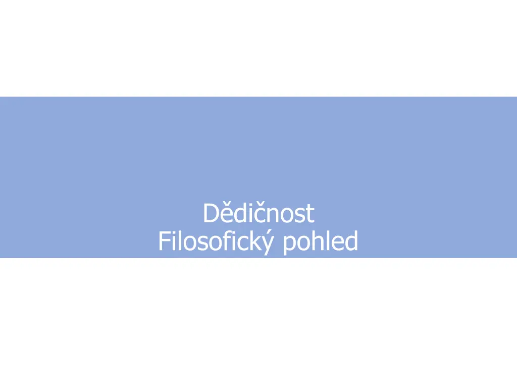 d di nost filosofick pohled