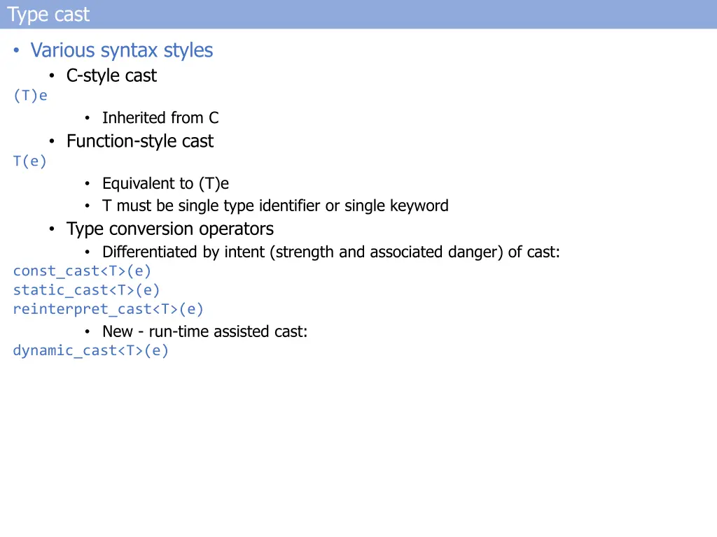 type cast