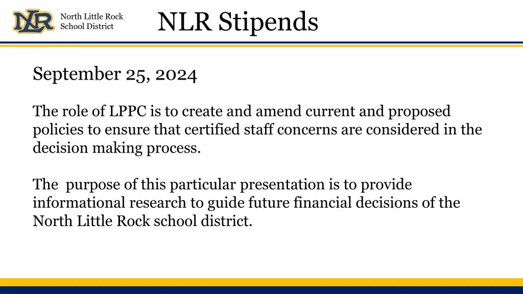 nlr stipends