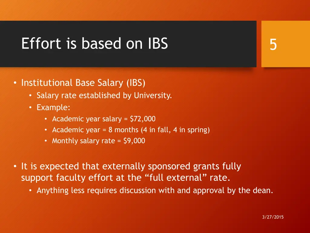 effort is based on ibs
