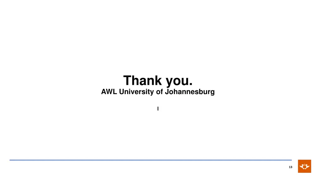 thank you awl university of johannesburg