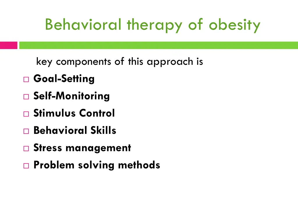 behavioral therapy of obesity 3