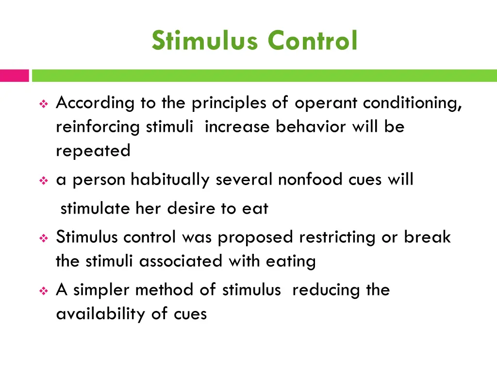 stimulus control 1