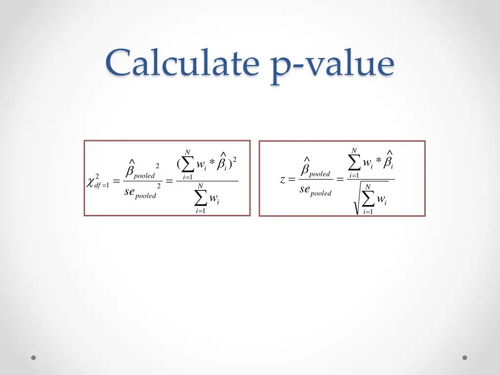 calculate p value