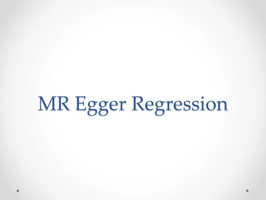 mr egger regression