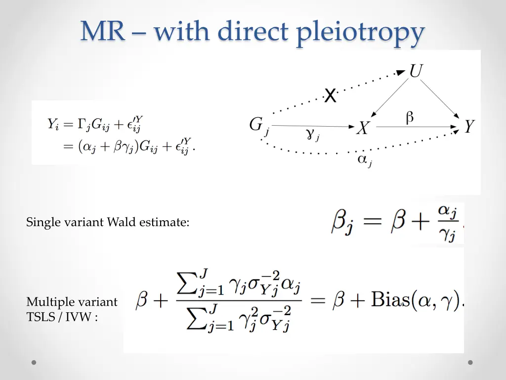 mr with direct pleiotropy