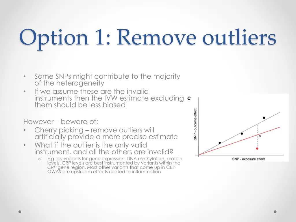 option 1 remove outliers