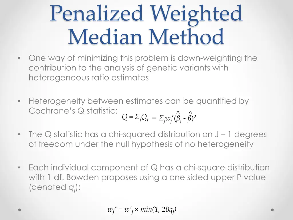 penalized weighted median method 1