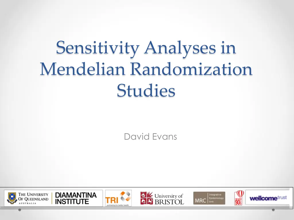 sensitivity analyses in mendelian randomization
