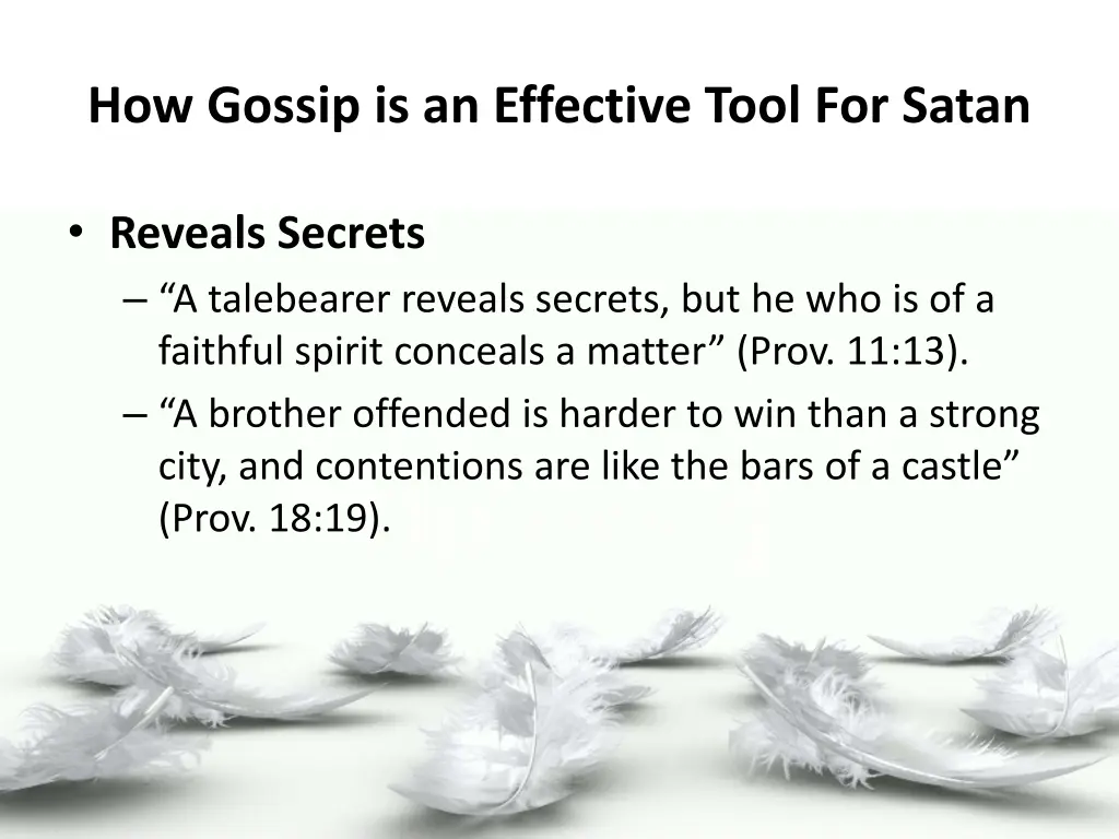 how gossip is an effective tool for satan 2