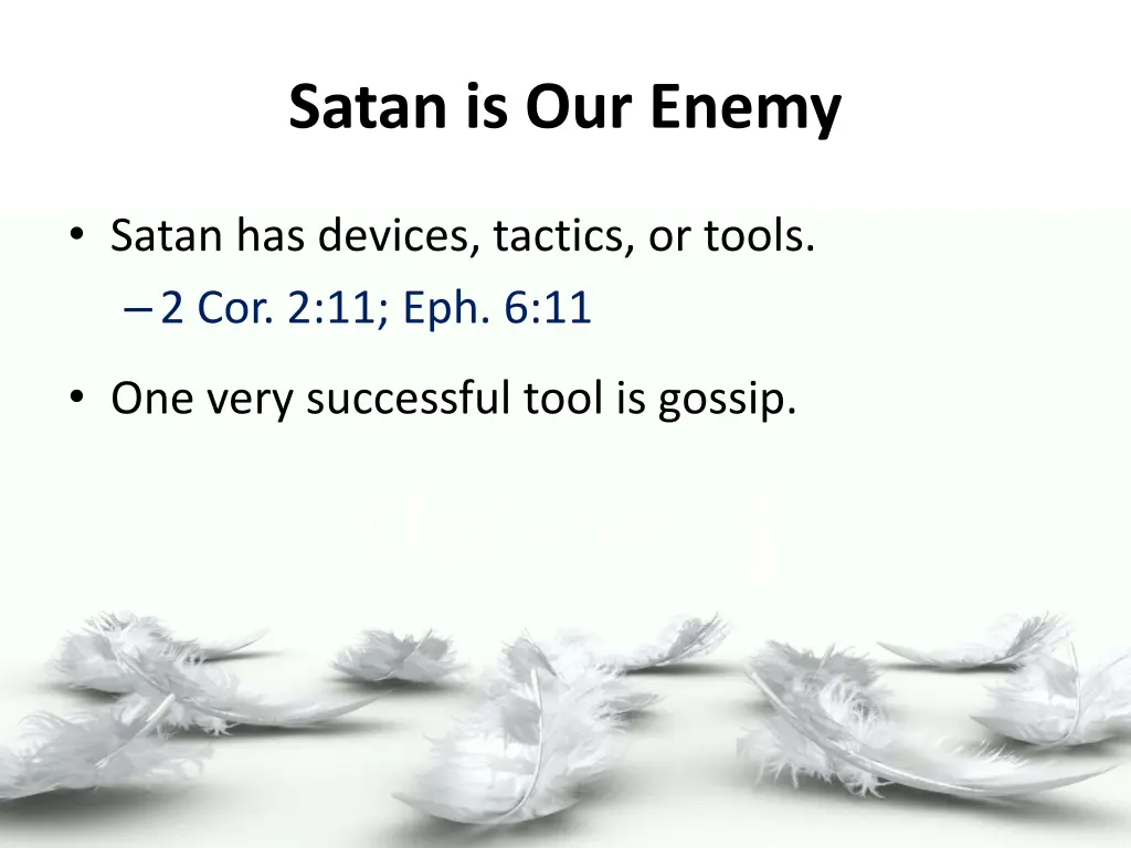 satan is our enemy 1