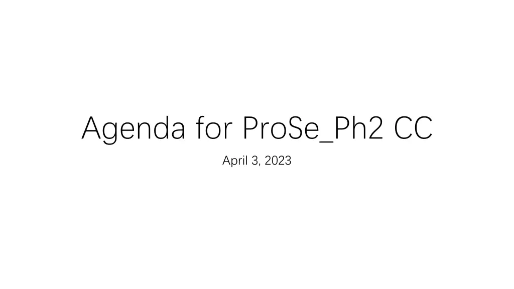 agenda for prose ph2 cc