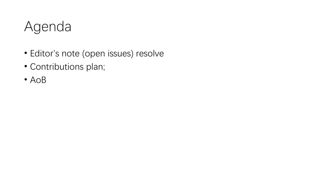 agenda