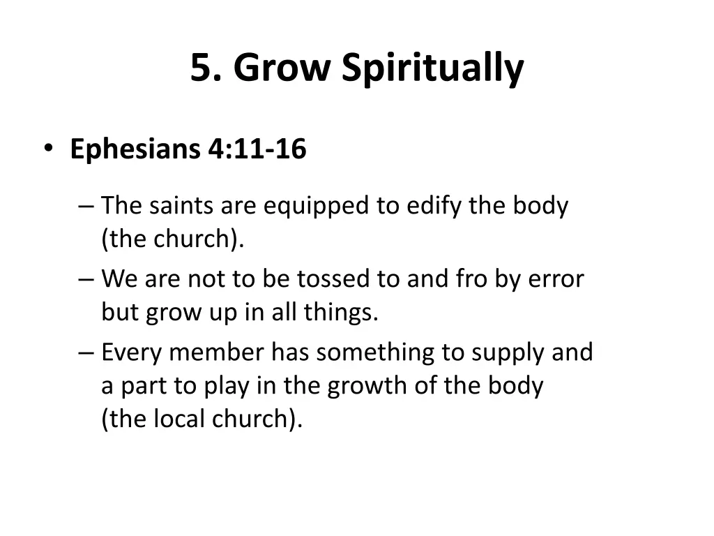 5 grow spiritually