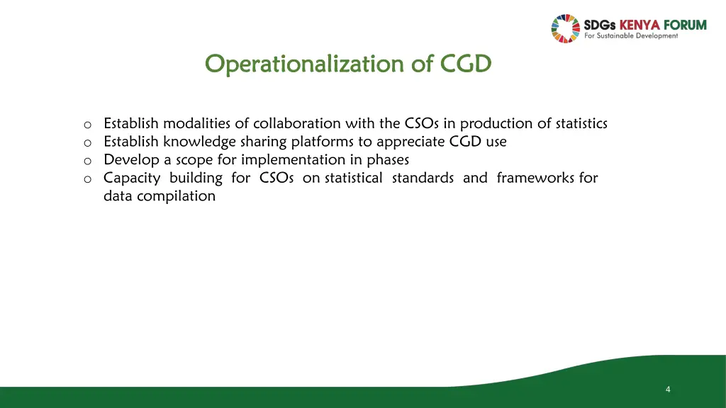 operationalization of cgd operationalization