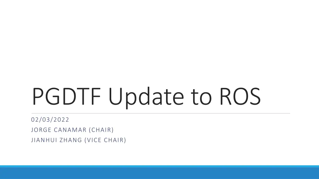 pgdtf update to ros