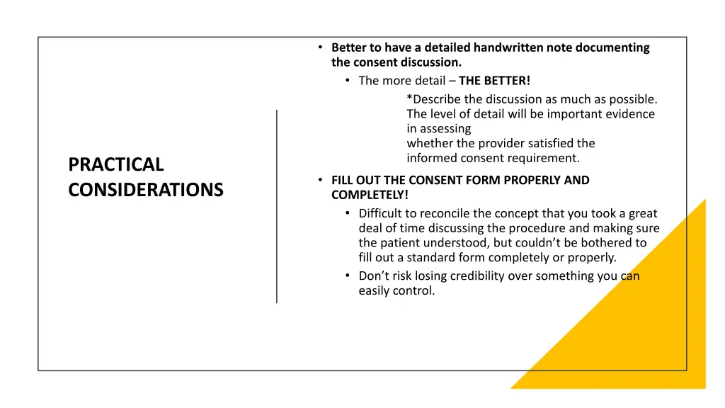 better to have a detailed handwritten note
