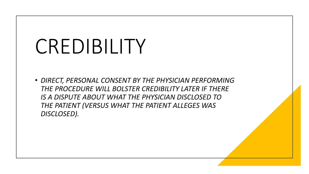 credibility