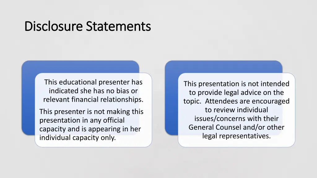 disclosure statements disclosure statements