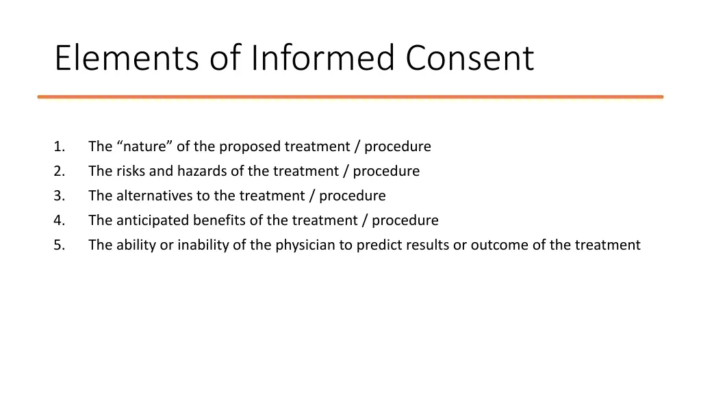 elements of informed consent