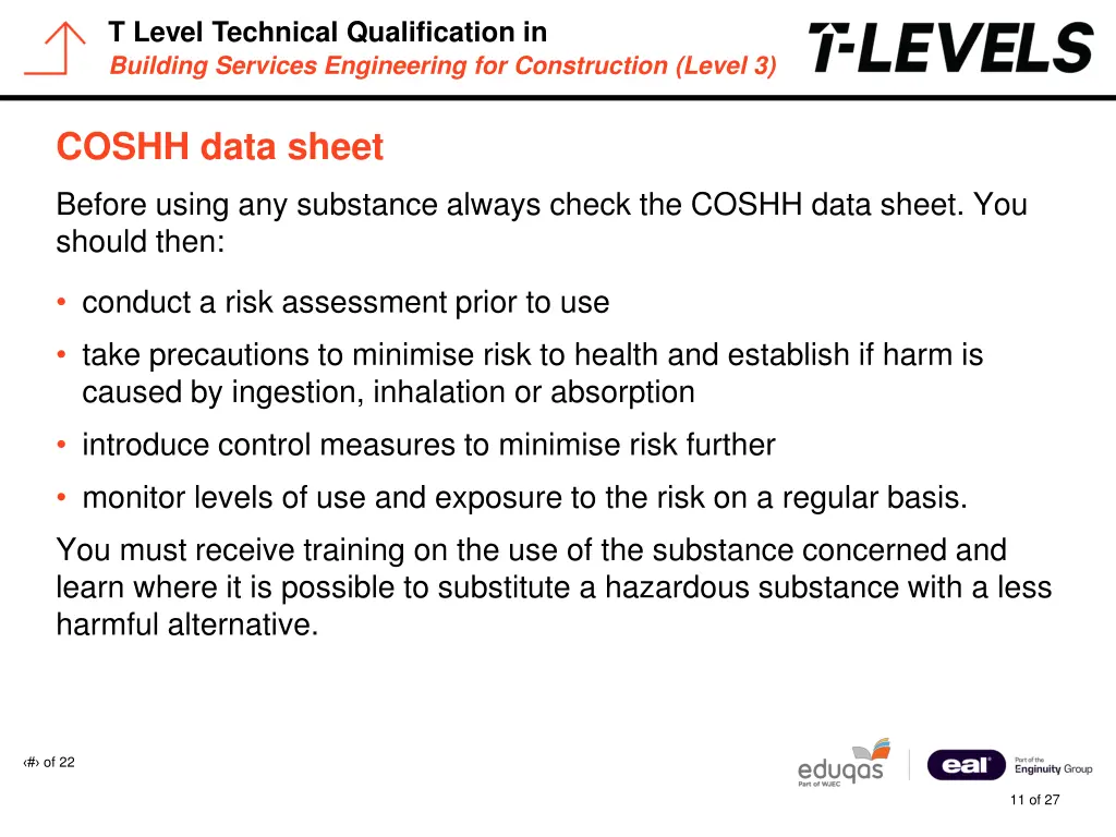 t level technical qualification in building 10