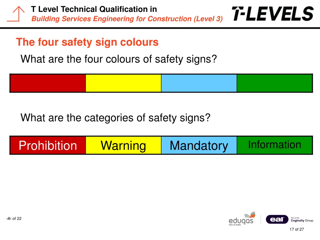 t level technical qualification in building 16