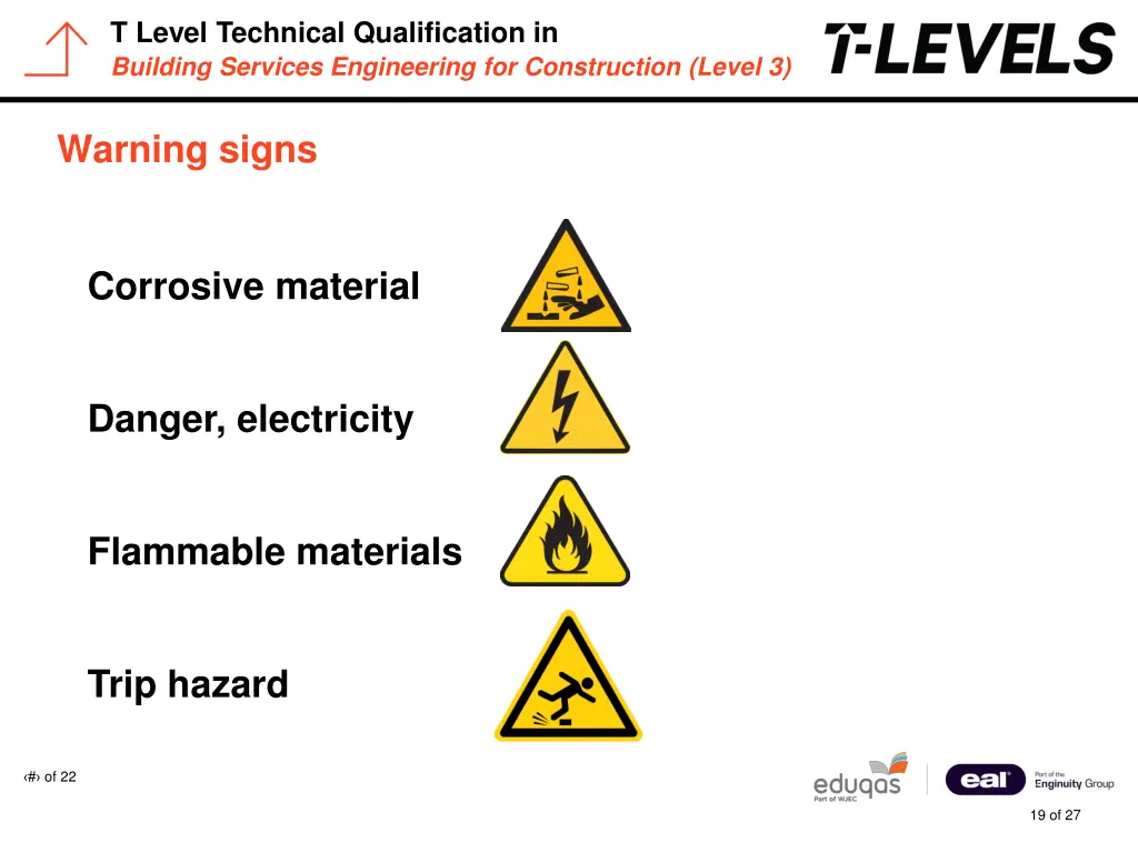t level technical qualification in building 18