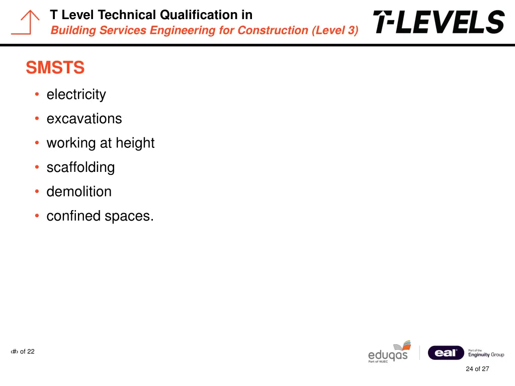 t level technical qualification in building 23