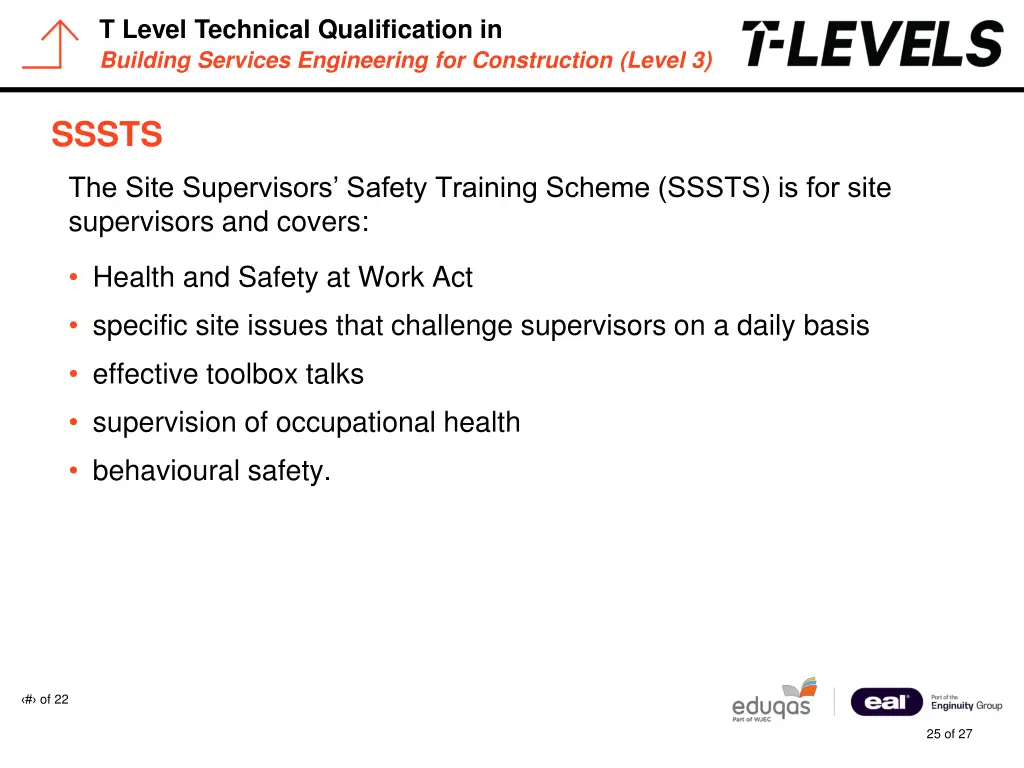 t level technical qualification in building 24