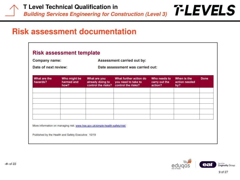 t level technical qualification in building 8