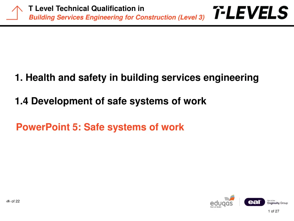 t level technical qualification in building