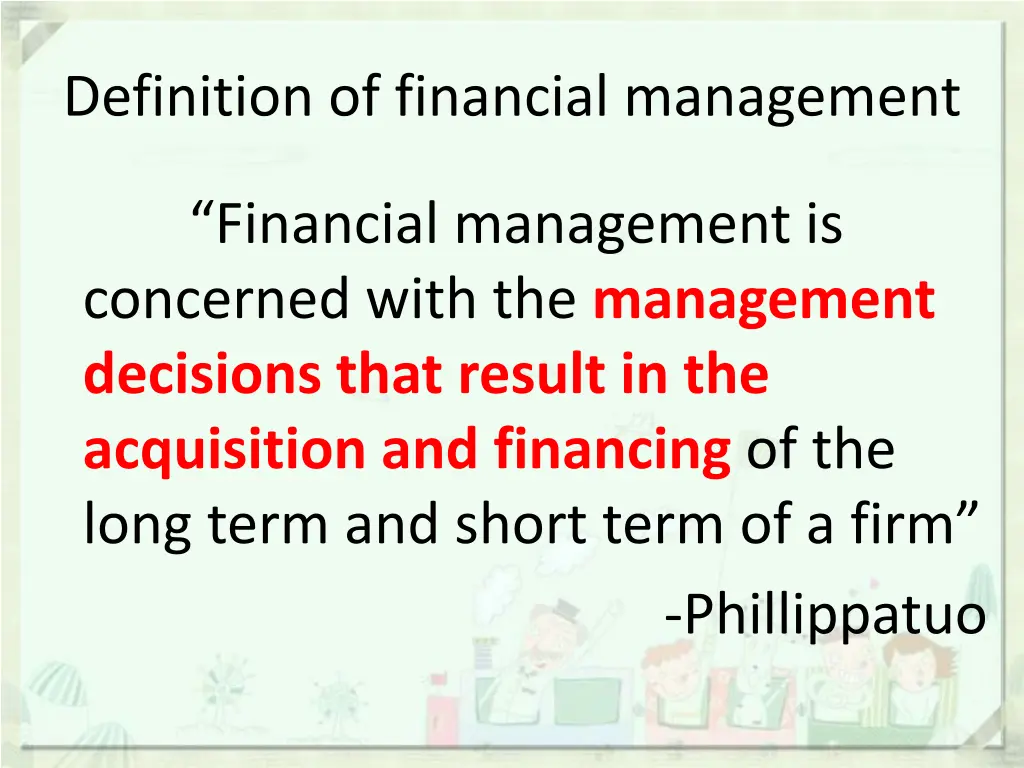 definition of financial management