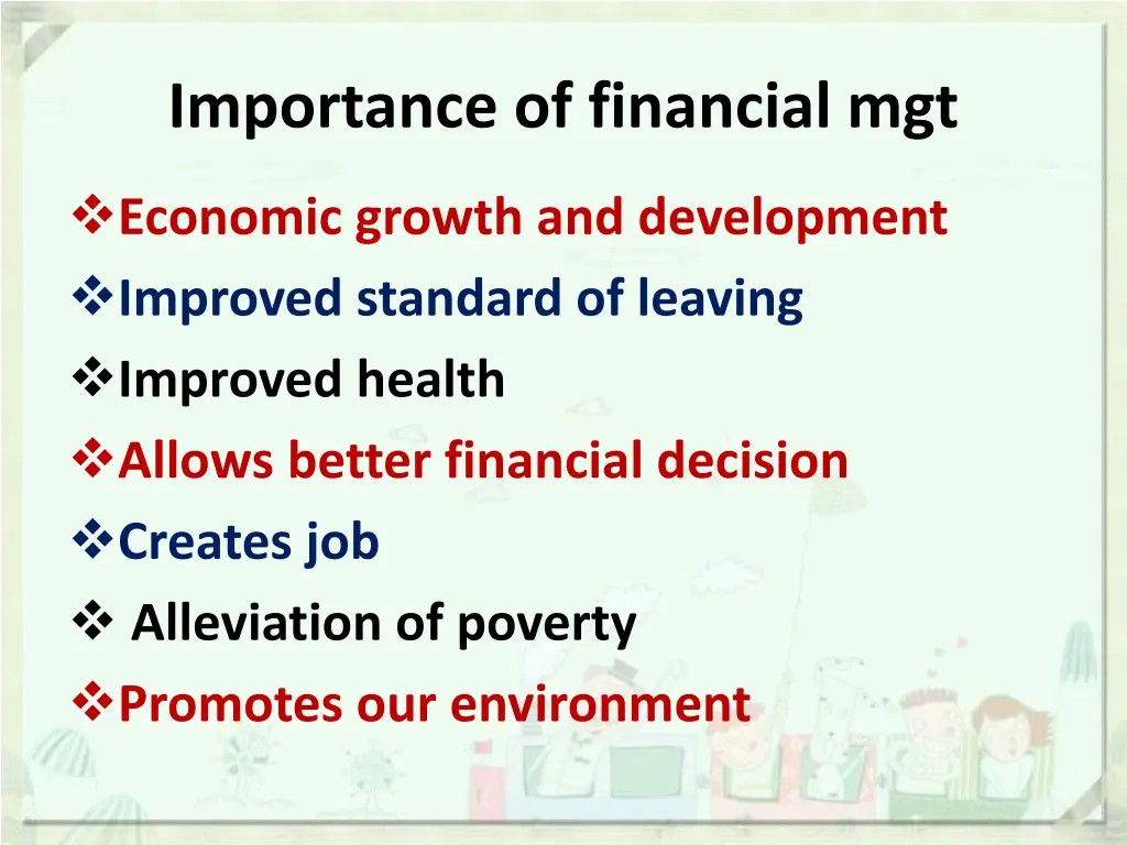 importance of financial mgt
