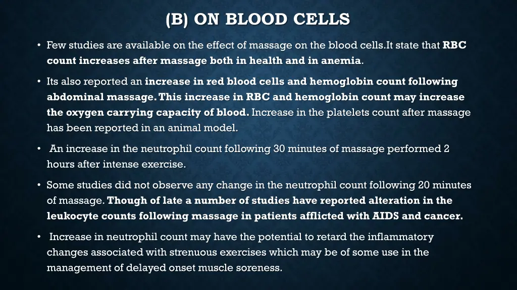 b on blood cells