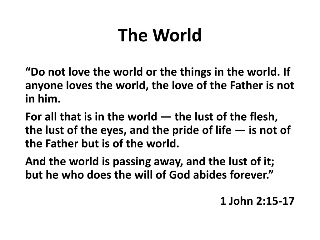 the world