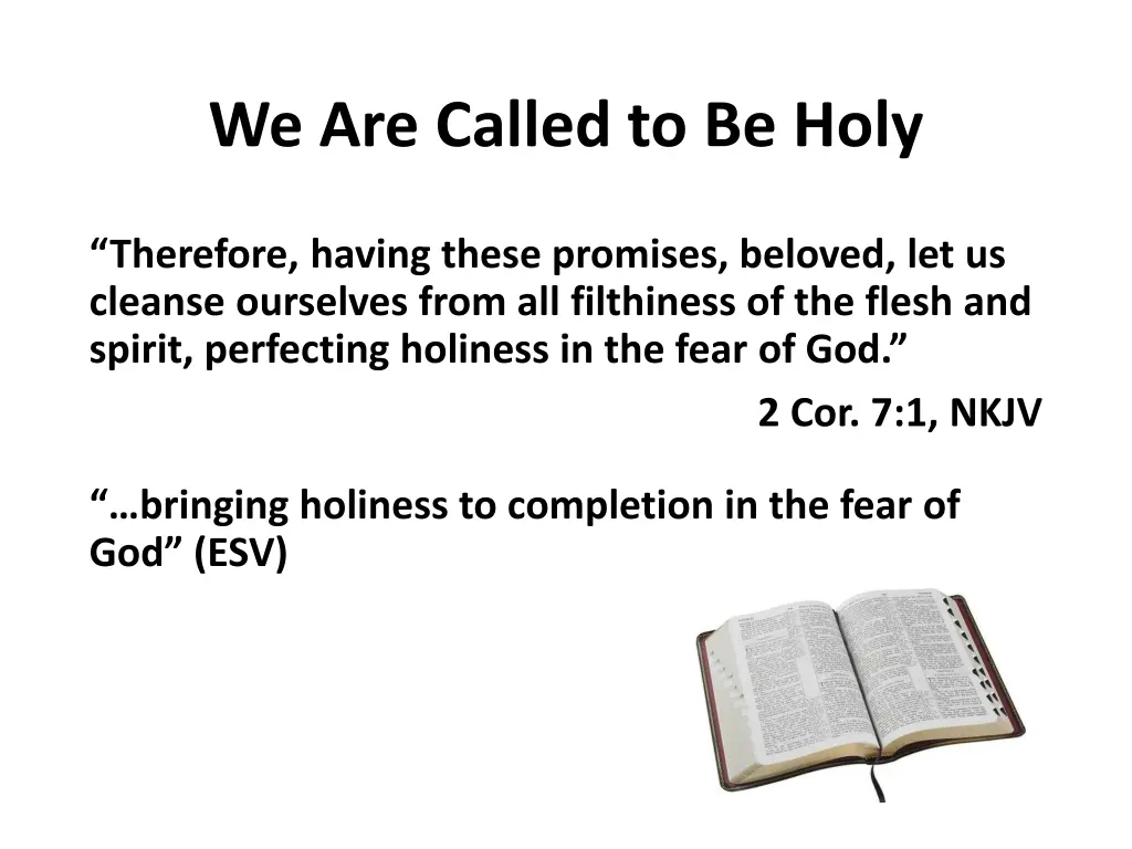 we are called to be holy 1
