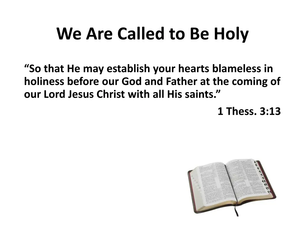 we are called to be holy 2
