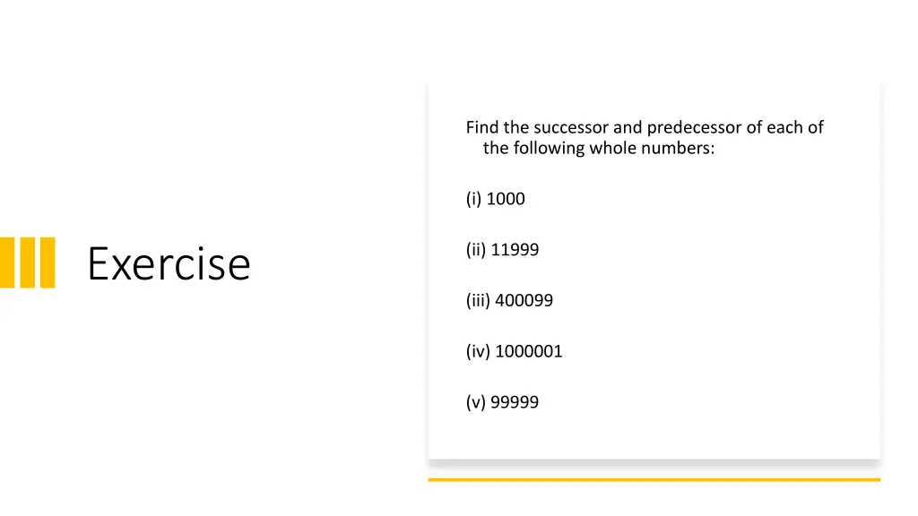 find the successor and predecessor of each