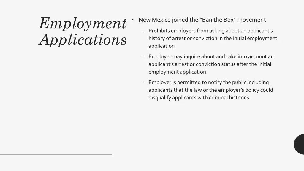 employment applications