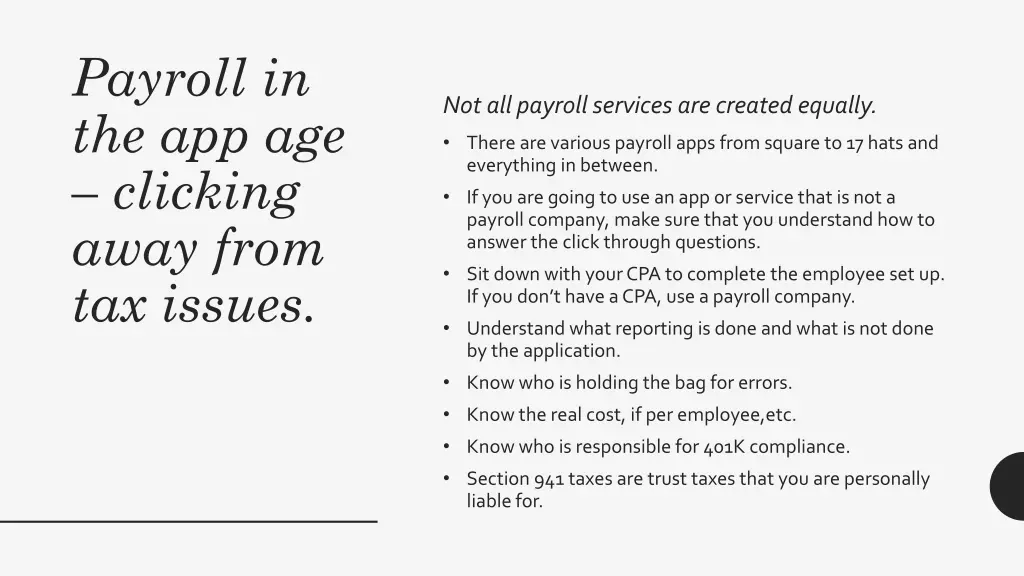 payroll in the app age clicking away from