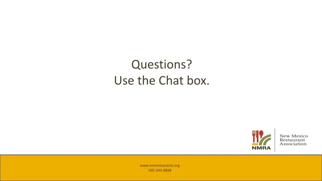 questions use the chat box